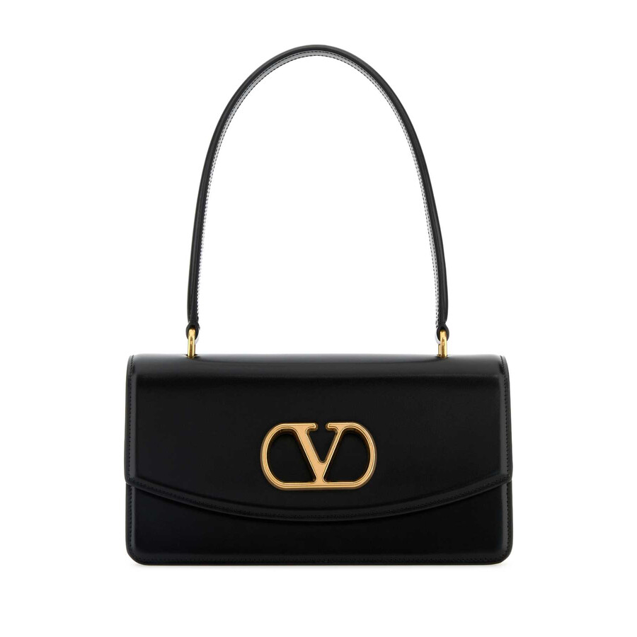 Valentino Vain Bag With Handle In Leather In Black