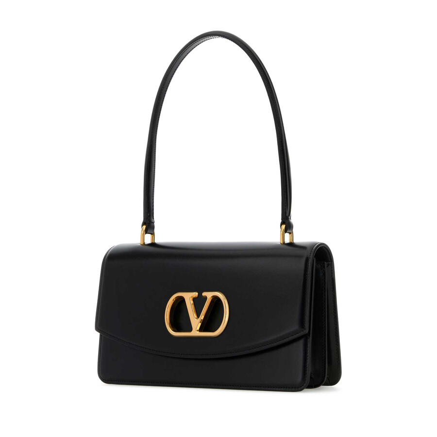 Valentino Vain Bag With Handle In Leather In Black
