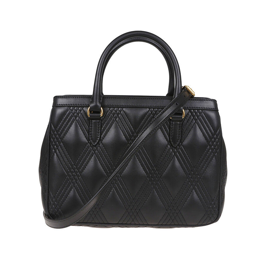 Valentino Garavani Double Handle Bag Quiltie 67 In Black