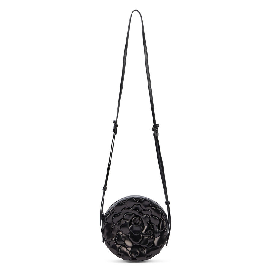 Valentino Garavani Elegant Black Circular Shoulder Bag In Black