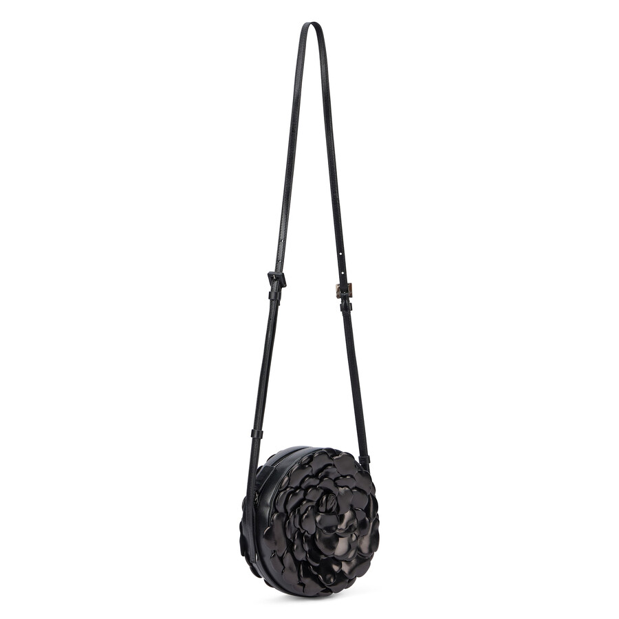 Valentino Garavani Elegant Black Circular Shoulder Bag In Black