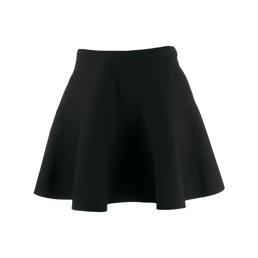 Valentino Garavani Flared A-line Mini Skirt In Black
