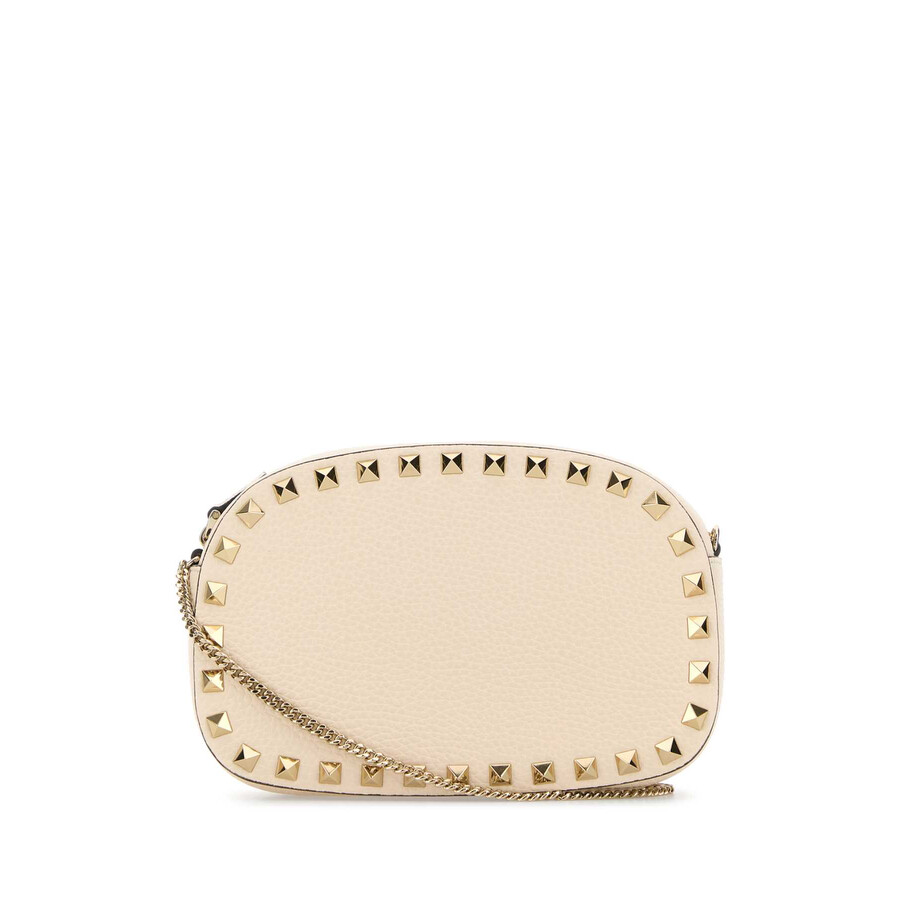 Valentino Rockstud Camera Case Bag In White