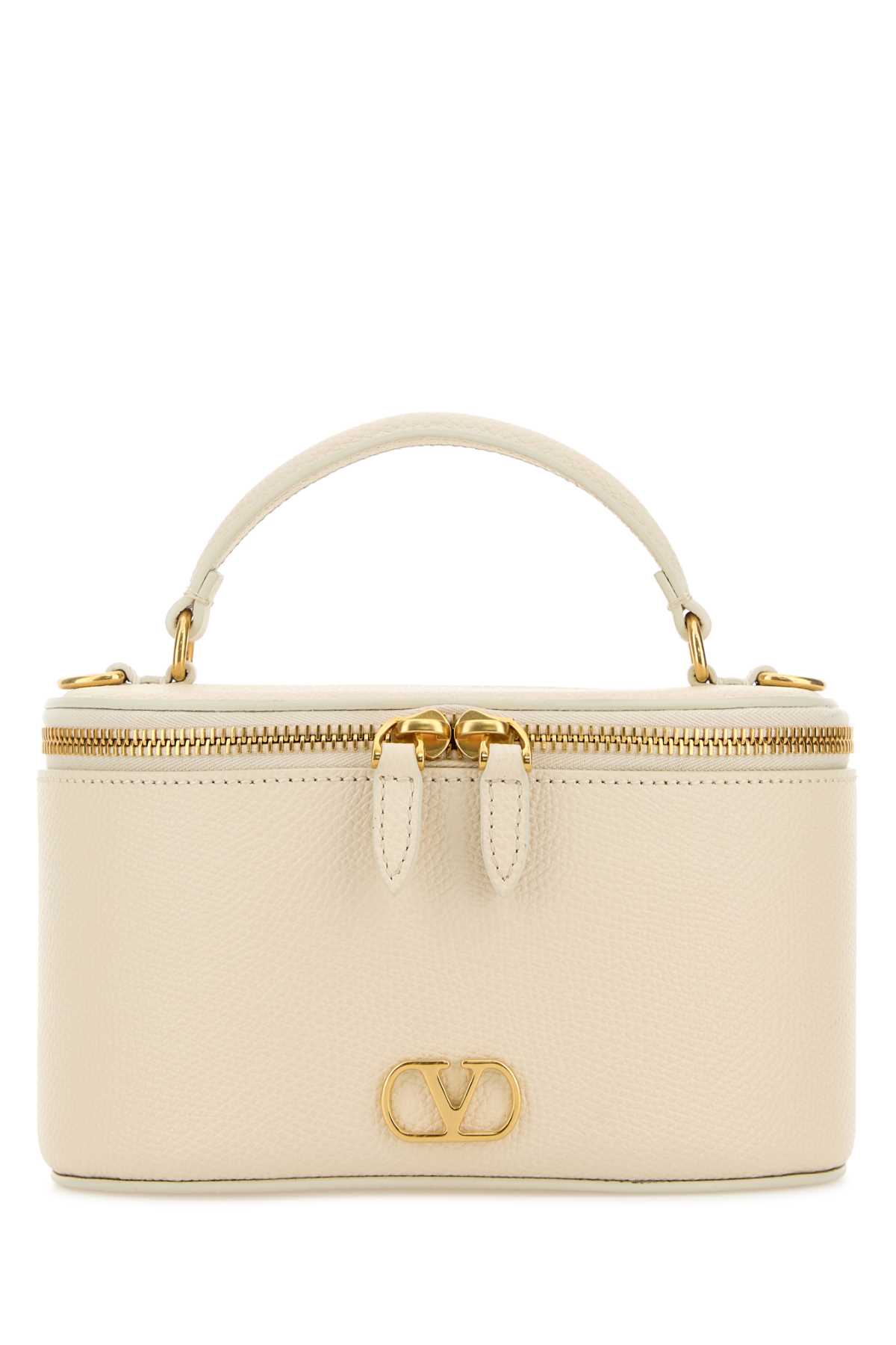 Valentino Garavani Garavani Ivory Leather Vlogo Signature Handbag
