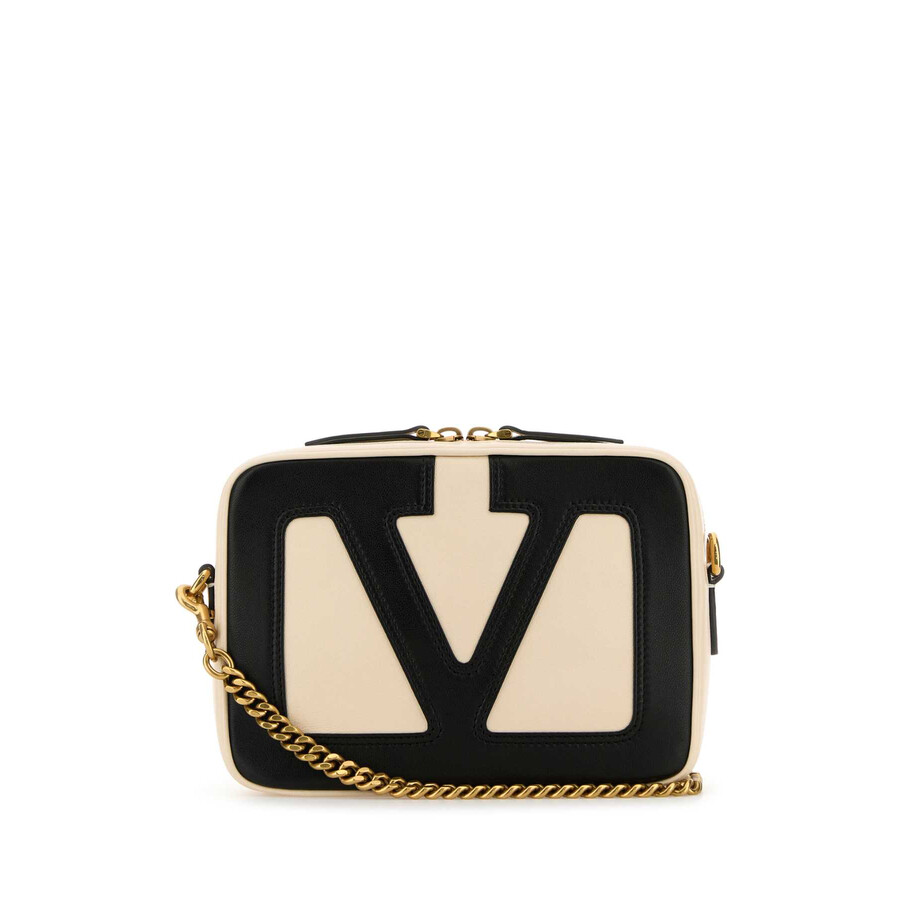 Valentino Garavani Ivory Nappa Leather Viva Superstar Crossbody Bag In Multi