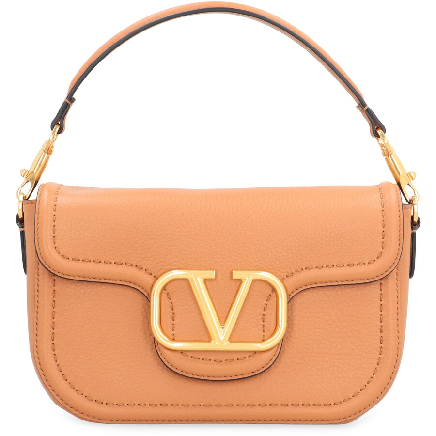 Valentino Garavani Loc Handbag In Brown