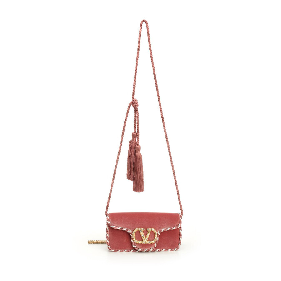 Valentino Garavani Loc Mini Velvet Clutch