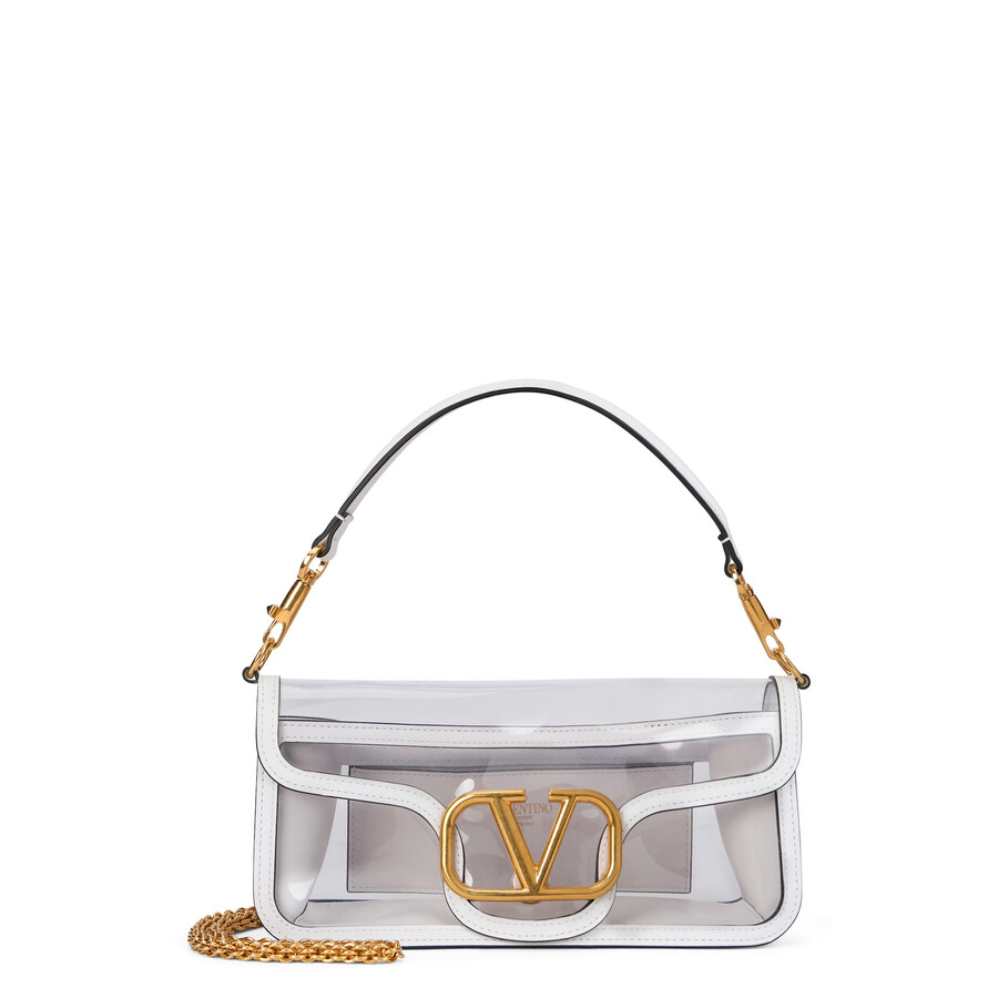 Valentino Garavani Loc Shoulder Bag In White