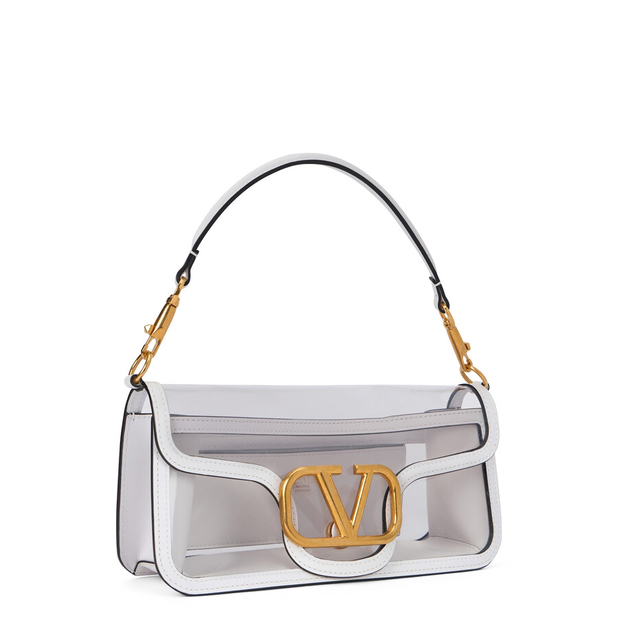Valentino Garavani Loc Shoulder Bag In White