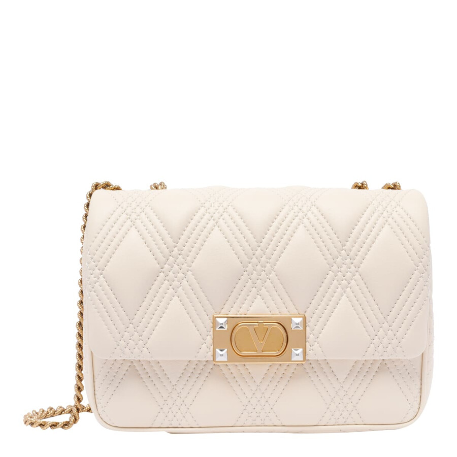 Valentino Garavani Medium Shoulder Bag Quiltie 67 In White