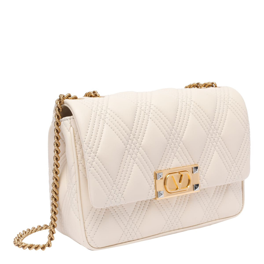 Valentino Garavani Medium Shoulder Bag Quiltie 67 In White