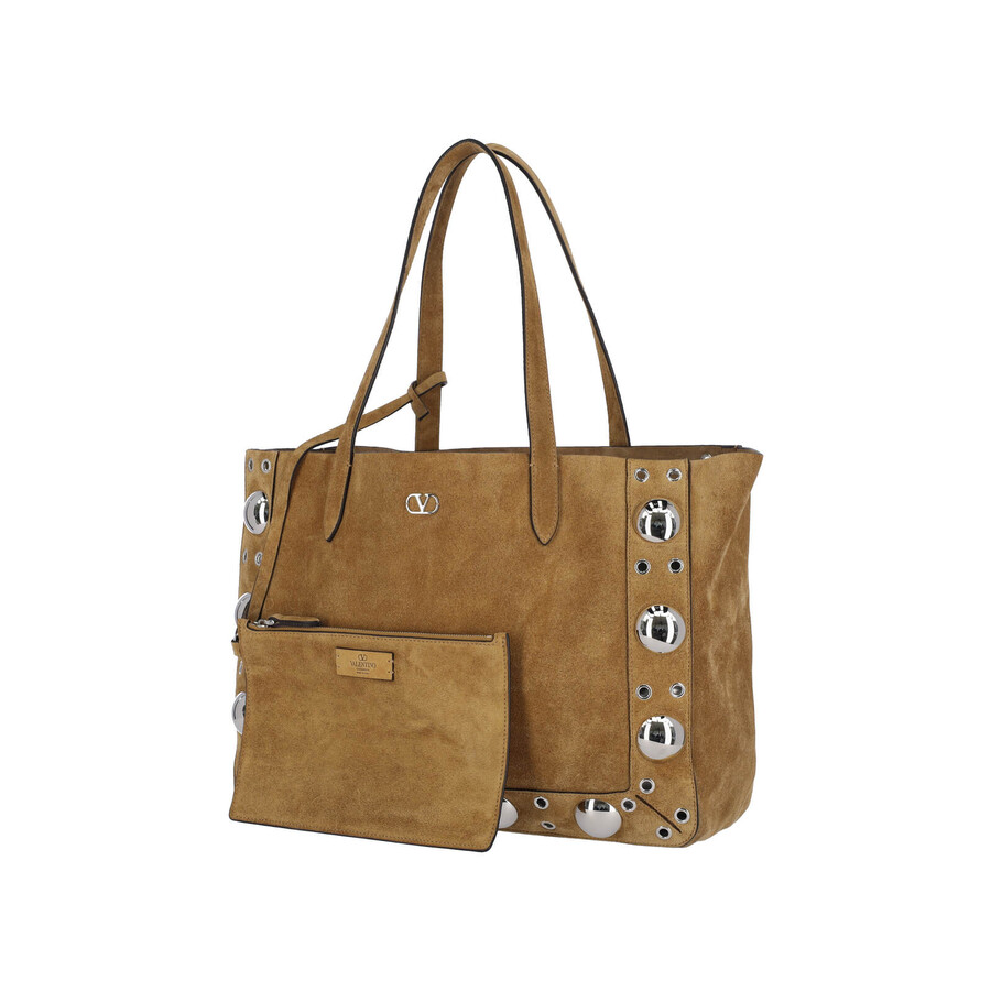 Valentino Garavani Medium Tote Bag Nellcote In Brown