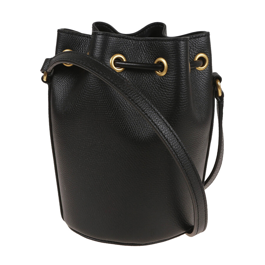 Valentino Garavani Mini Drawstring Vlogo Signature In Black