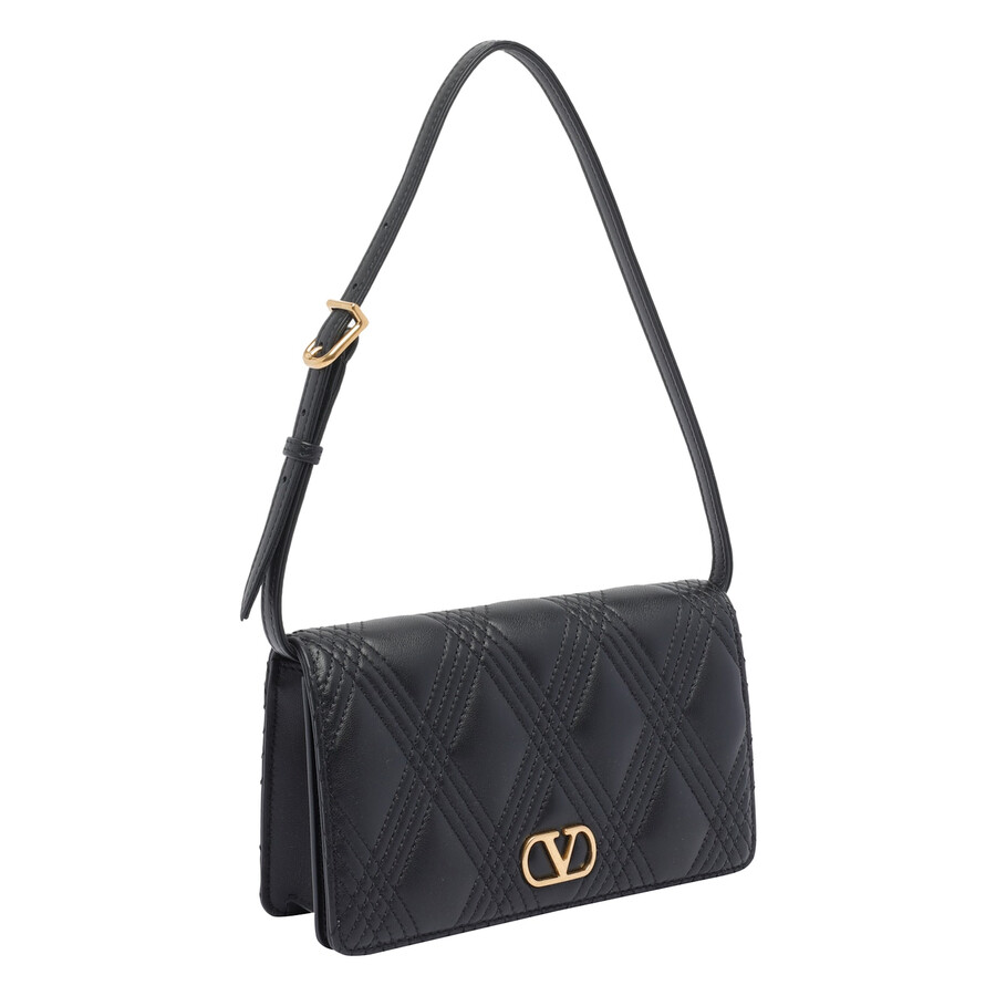 Valentino Garavani Mini Logo Shoulder Bag In Black