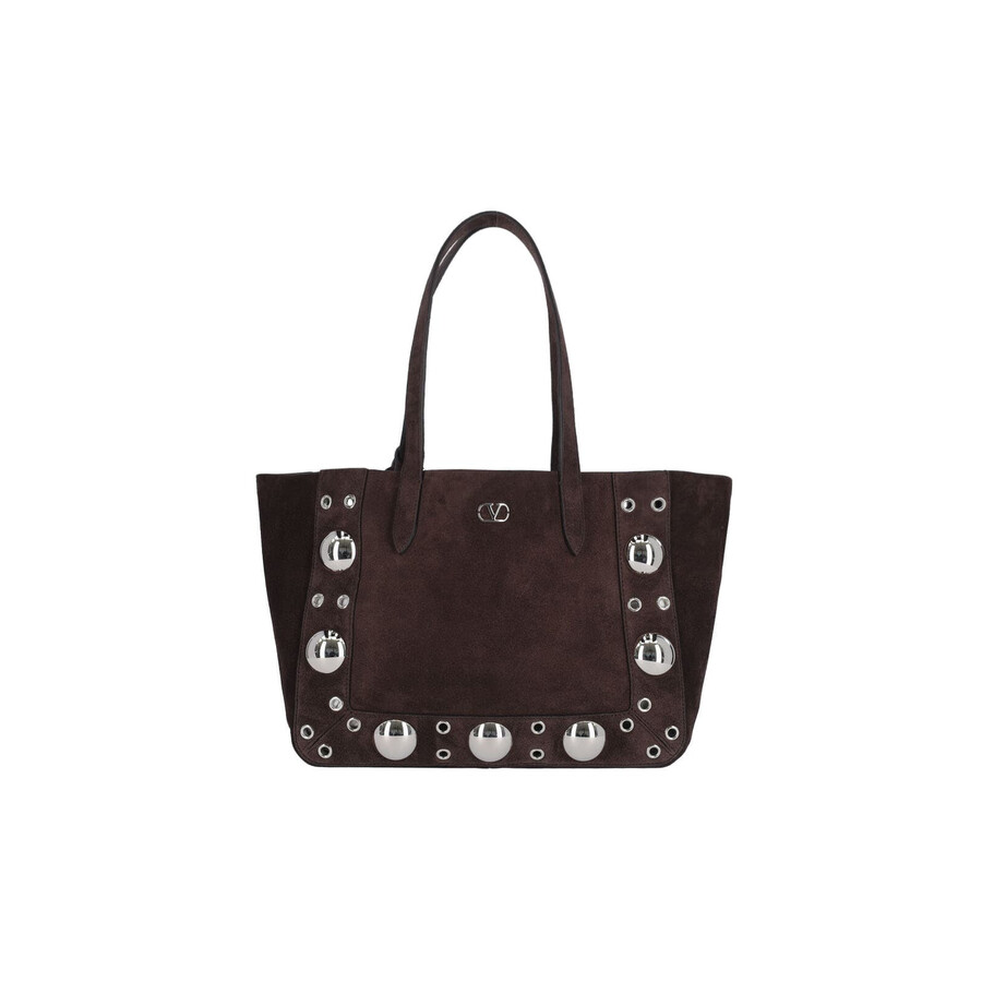 Valentino Garavani Nellcote Small Tote Bag In Brown