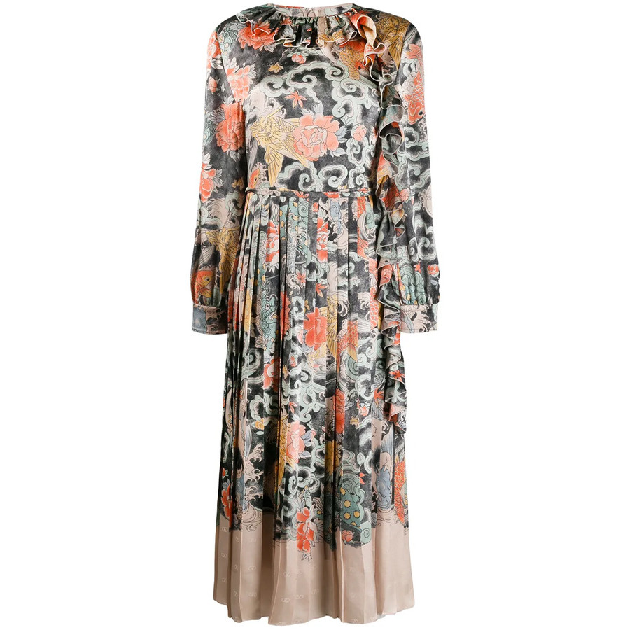 みづぽん様用 / VALENTINO GARAVANI Valentino Garavani Garavani Oriental Print Satin Dress