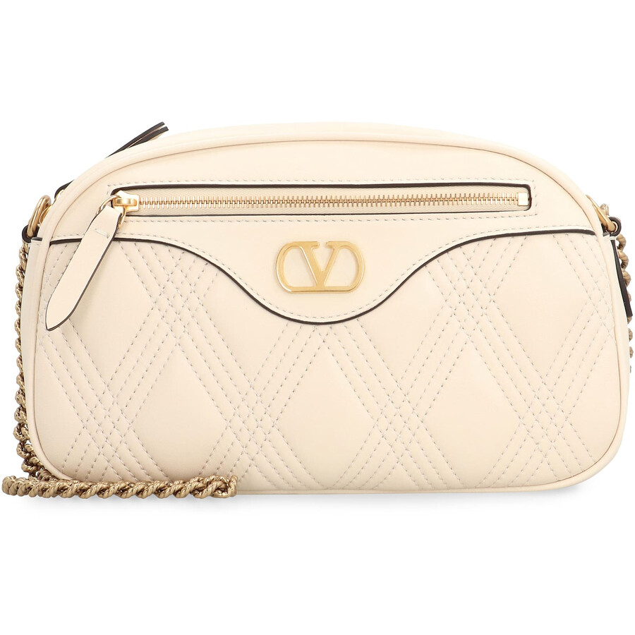 Valentino Garavani Quiltie 67 Chain Bag Butter Coloured Women In Neutral
