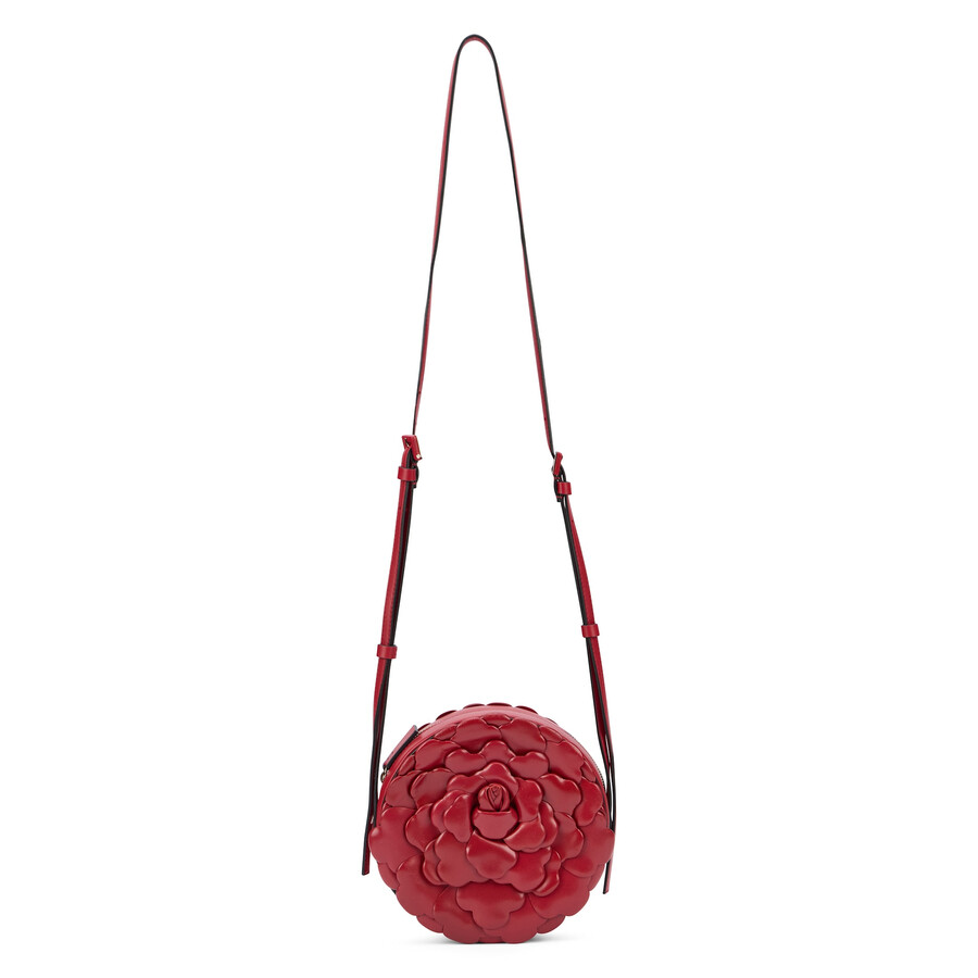 Valentino Garavani Red Elegant Round Shoulder Bag In Red