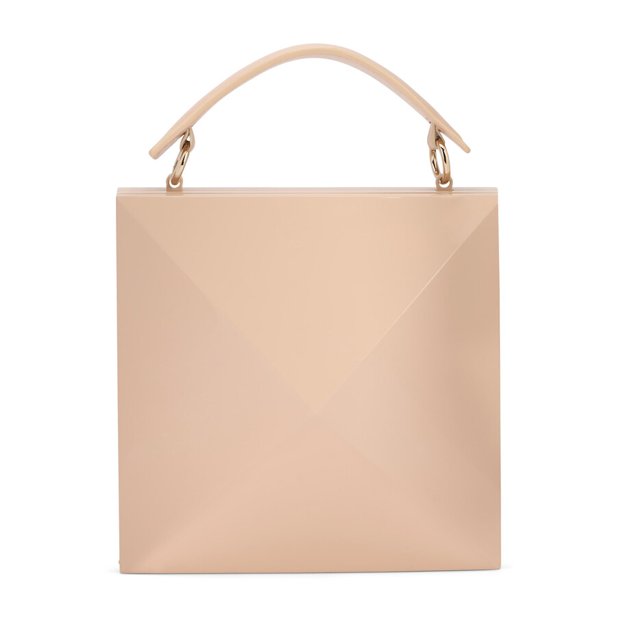 Valentino Garavani Rigor Clutch In Nude