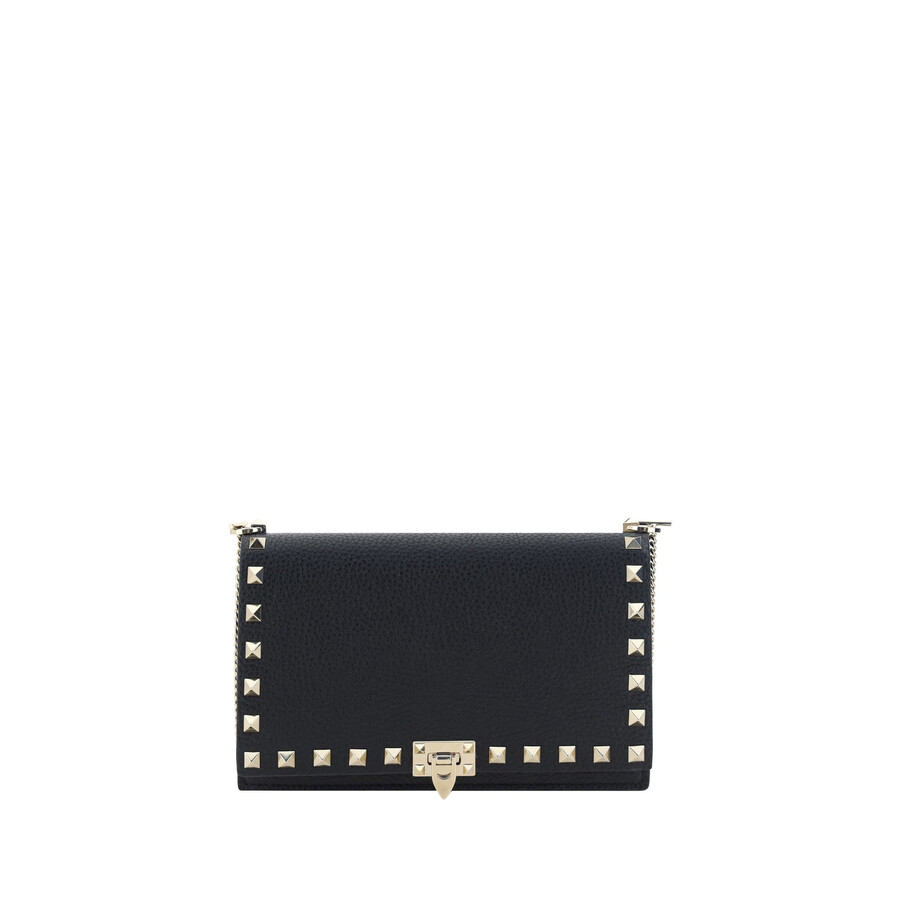 Valentino Garavani Rockstud Handbag In Black