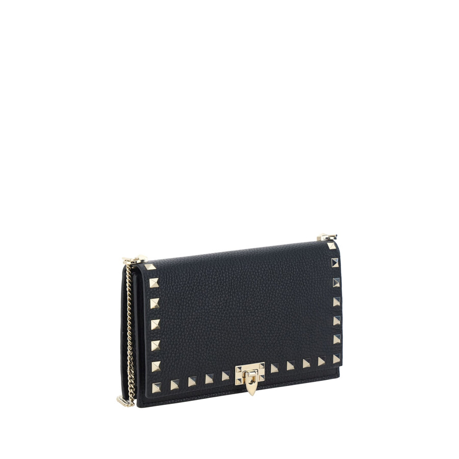 Valentino Garavani Rockstud Handbag In Black