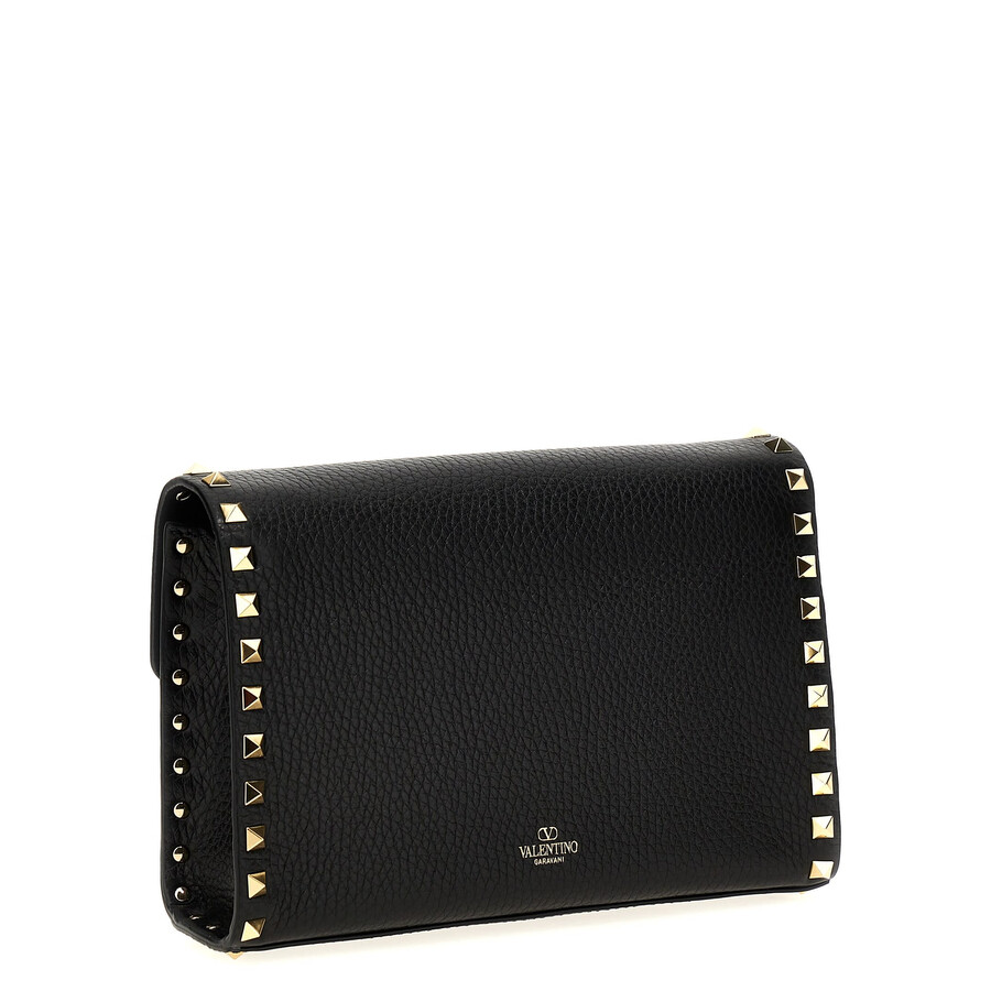 Valentino Garavani Rockstud Small Shoulder Bag In Black