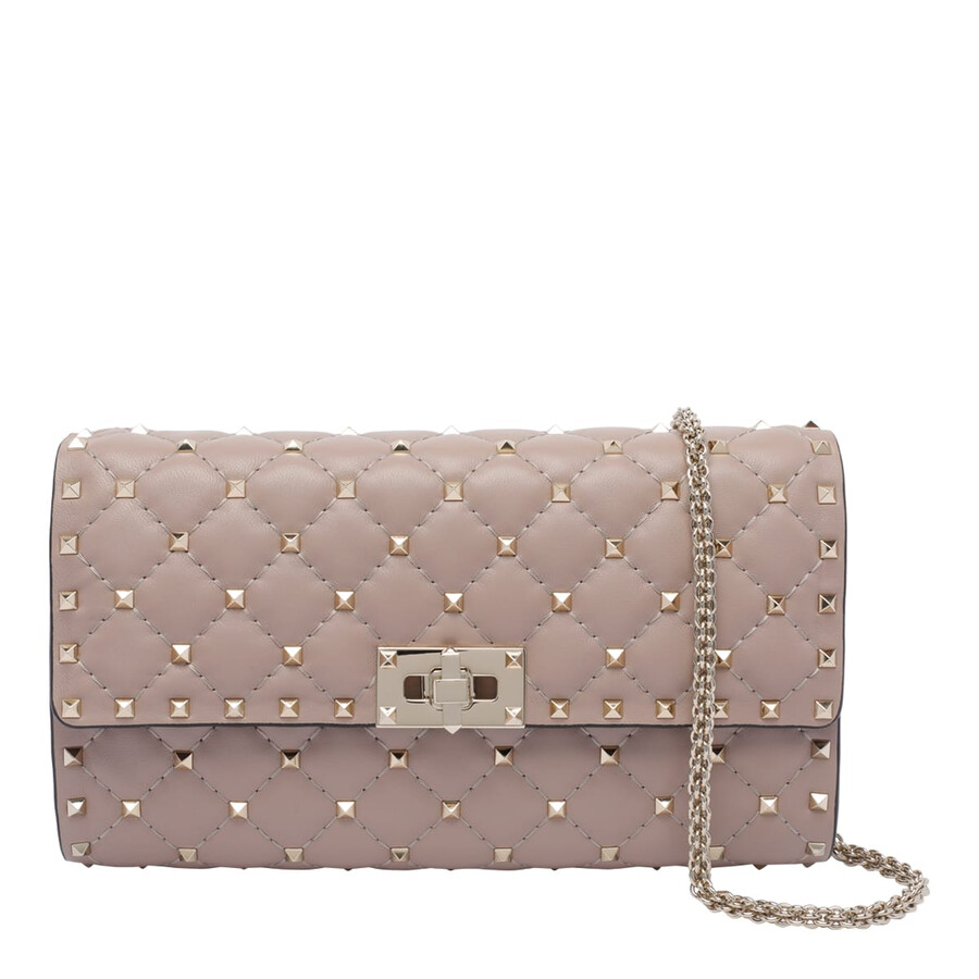 Valentino Garavani Rockstud Spike Crossbody Bag In Pink