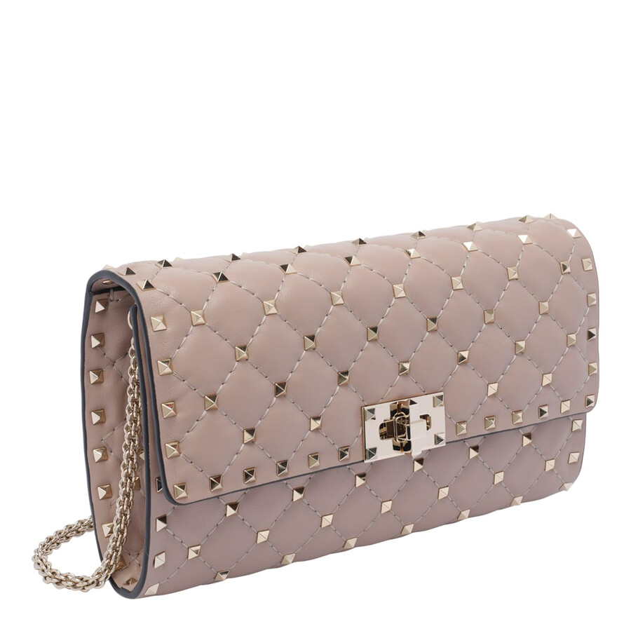 Valentino Garavani Rockstud Spike Crossbody Bag In Pink