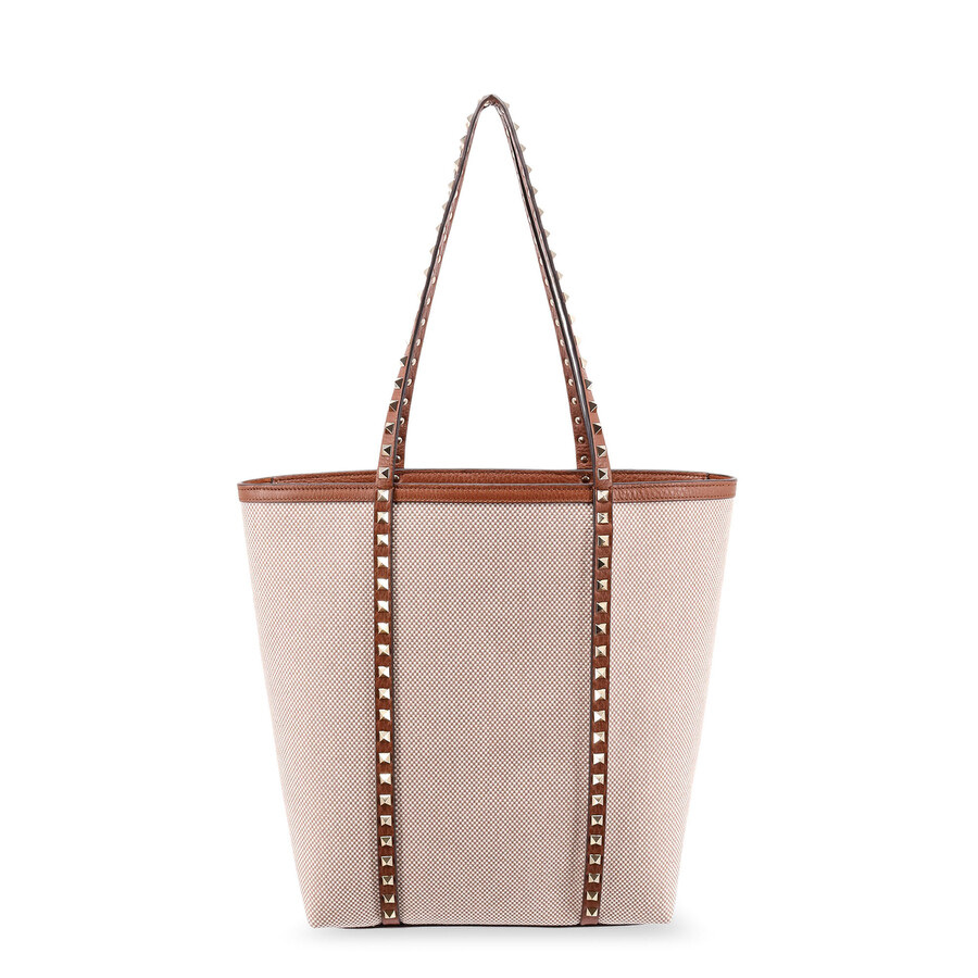 Valentino Garavani Rockstud Tote Bag In Brown