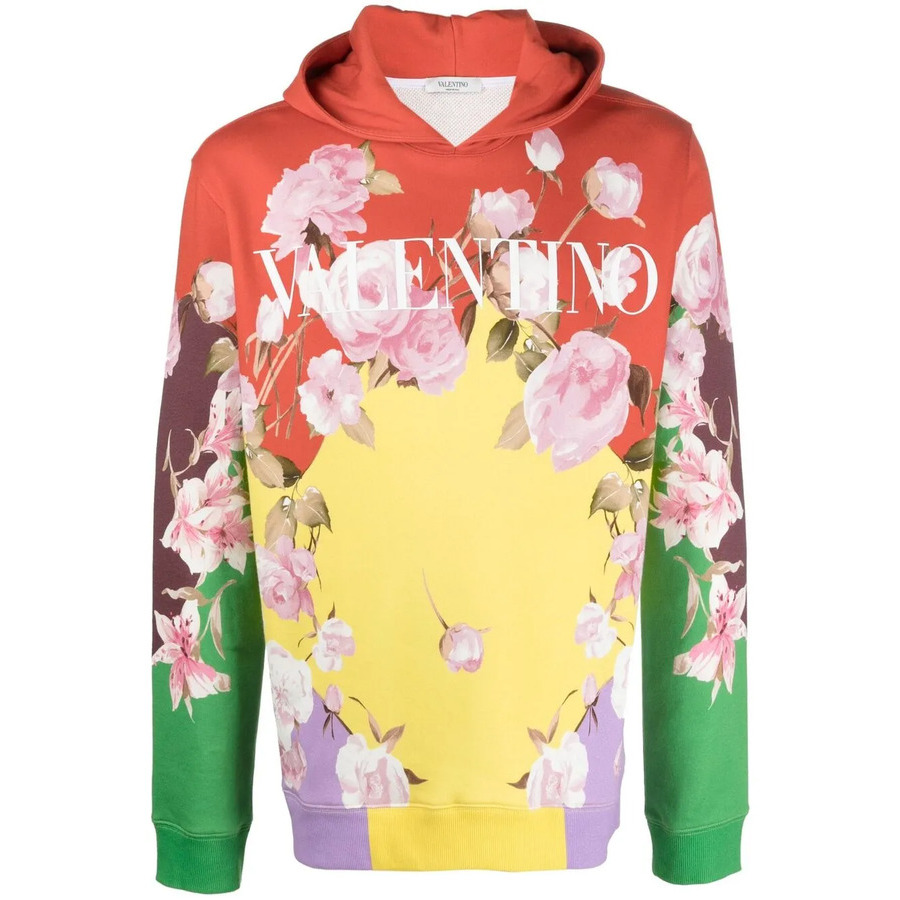 Valentino Garavani Garavani Rose-Print Hoodie VV0MF18E7EMG57