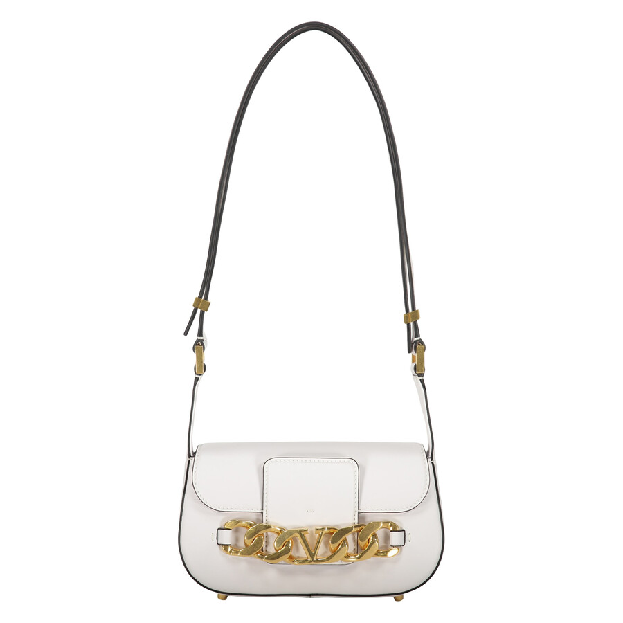 Valentino Garavani Shoulder Bag In Leather In White