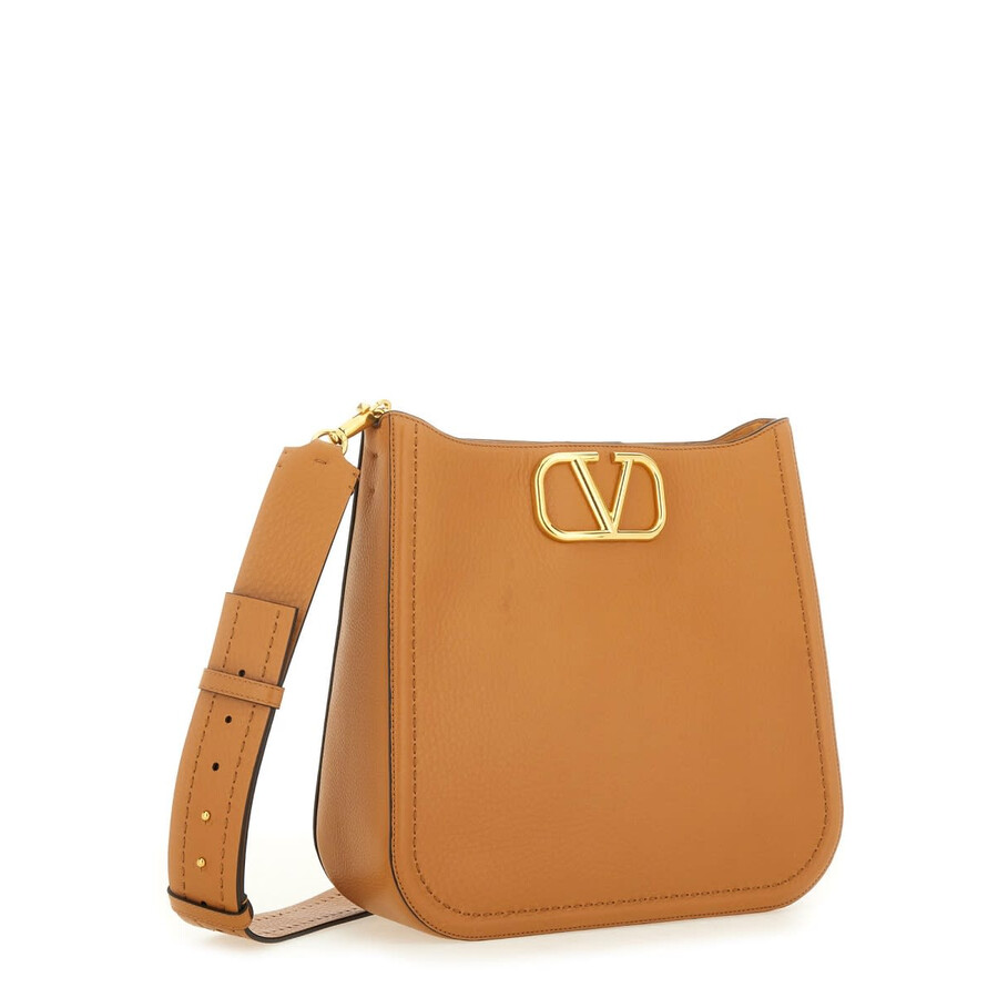 Valentino Garavani Shoulder Bag Vlogo In Sand