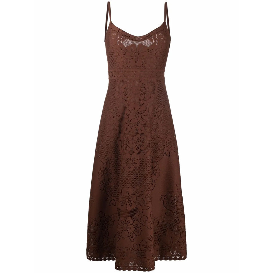 valentino brown dress Darcella Floral Mini Dress in Brown main image 0