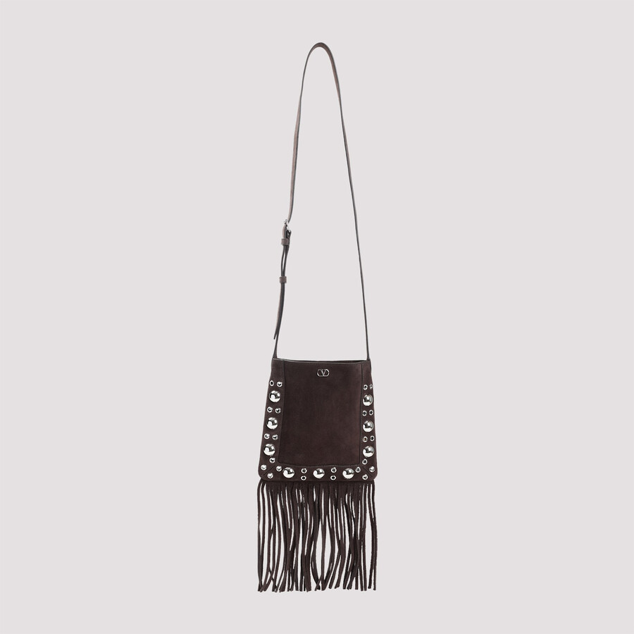 Valentino Brown Nellcote Small Crossbody Bag In Black
