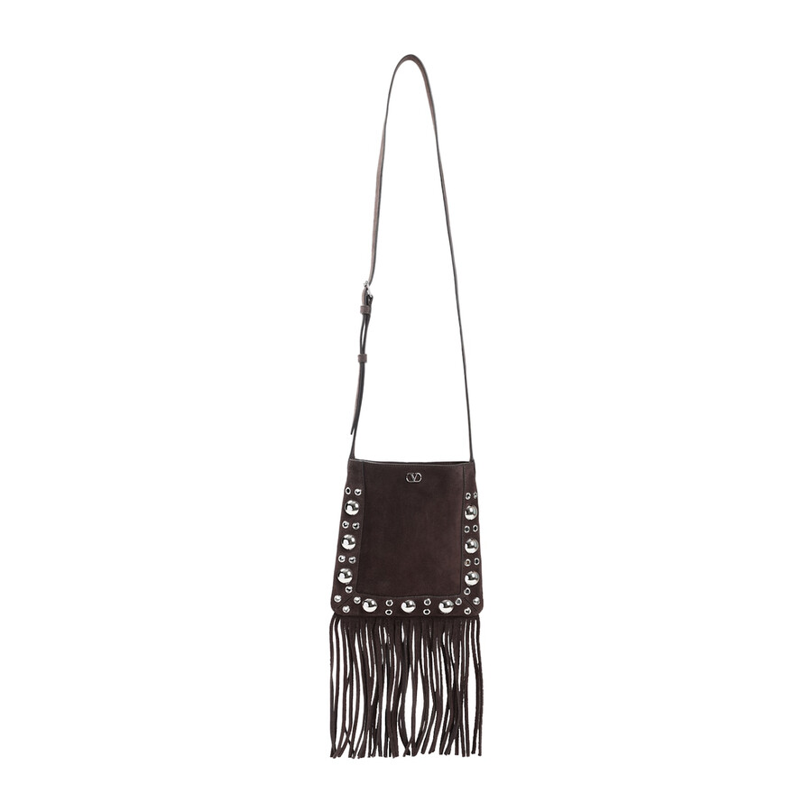 Valentino Brown Nellcote Small Crossbody Bag In Black