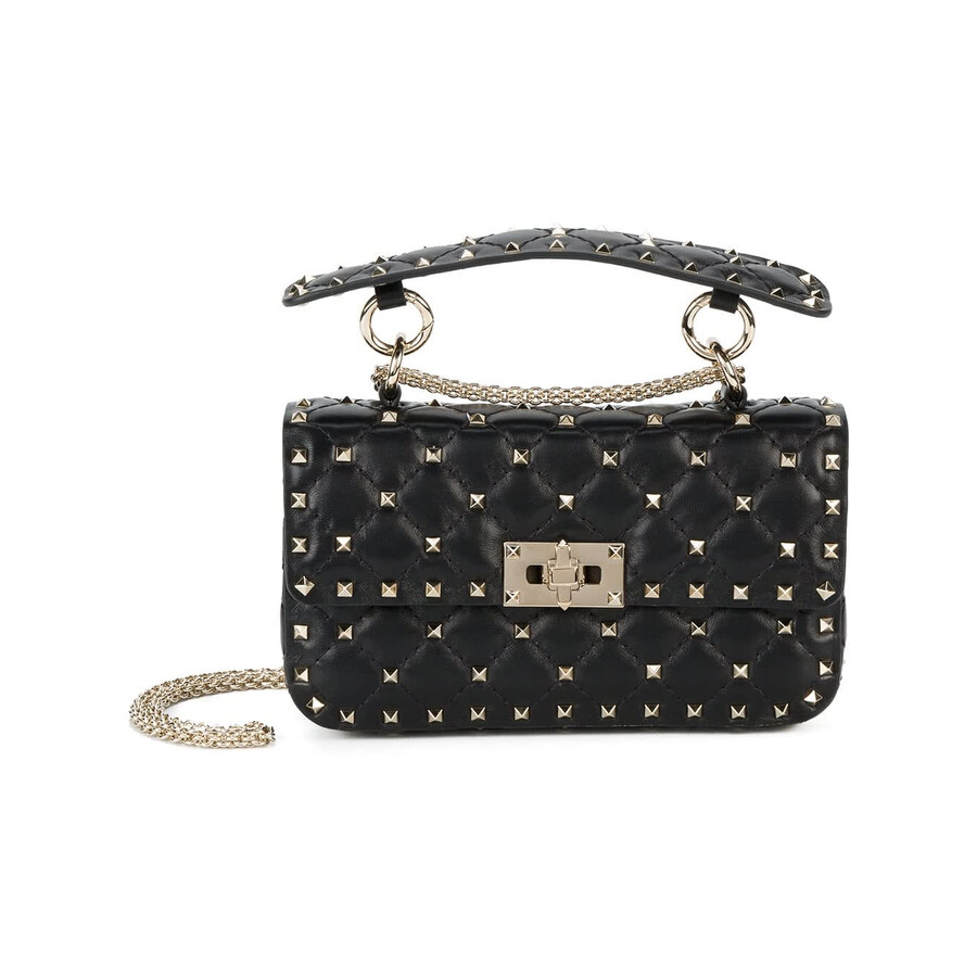 Valentino Small Shoulder Bag Rockstud Spike In Black