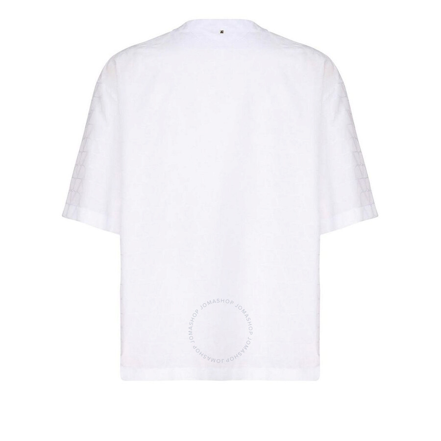 Valentino Garavani Toile Iconographe Crewneck Short-sleeved T-shirt In White