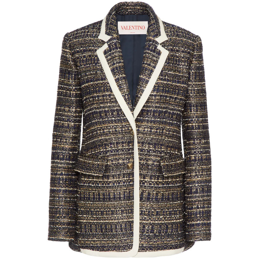 Valentino Garavani Garavani Tweed Party Single-Breasted Blazer