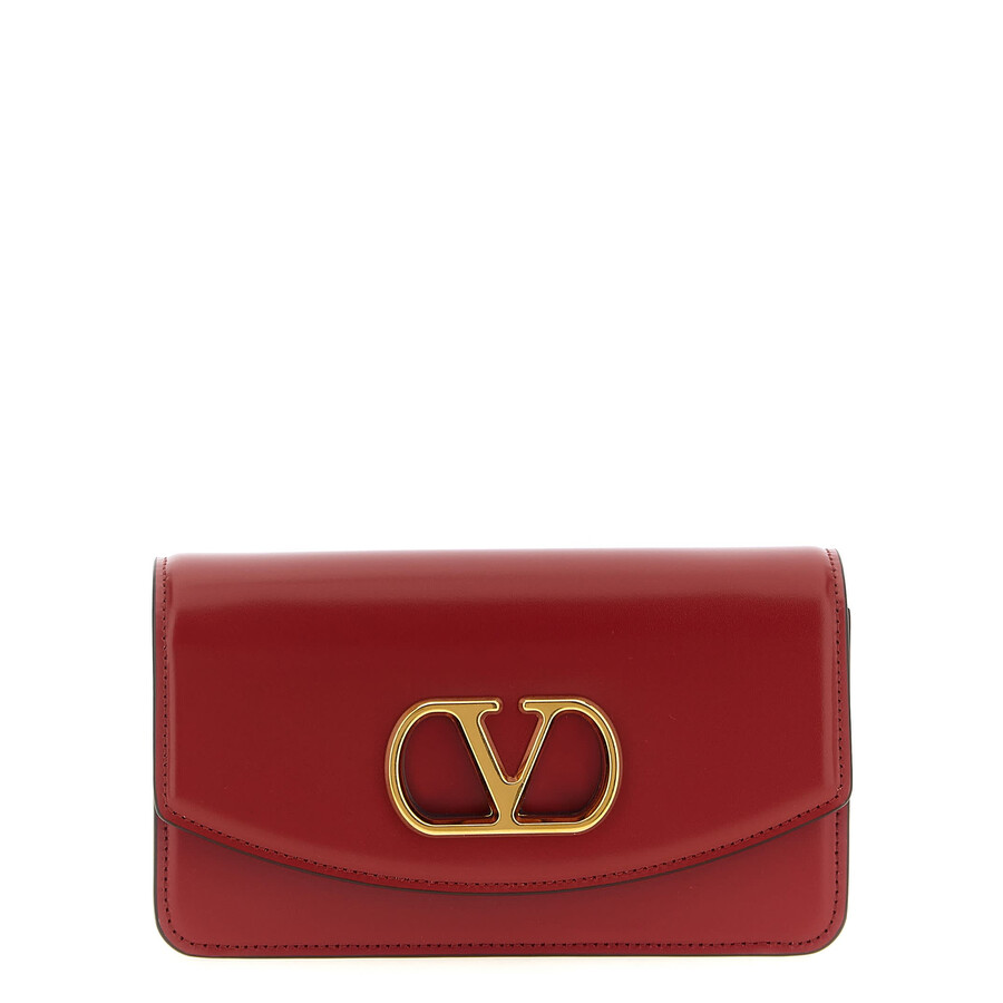 Valentino Garavani Vain Clutch Bag In Brown