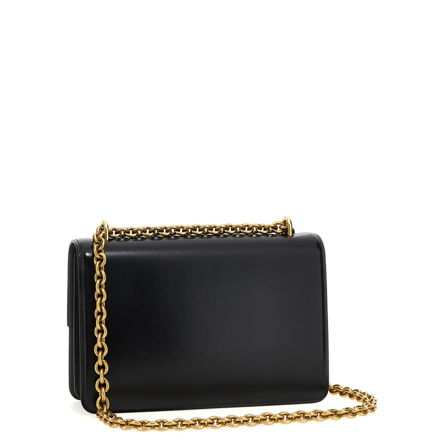 Valentino Garavani Garavani Vain Small Shoulder Bag In Shiny Calfskin Woman Black Uni