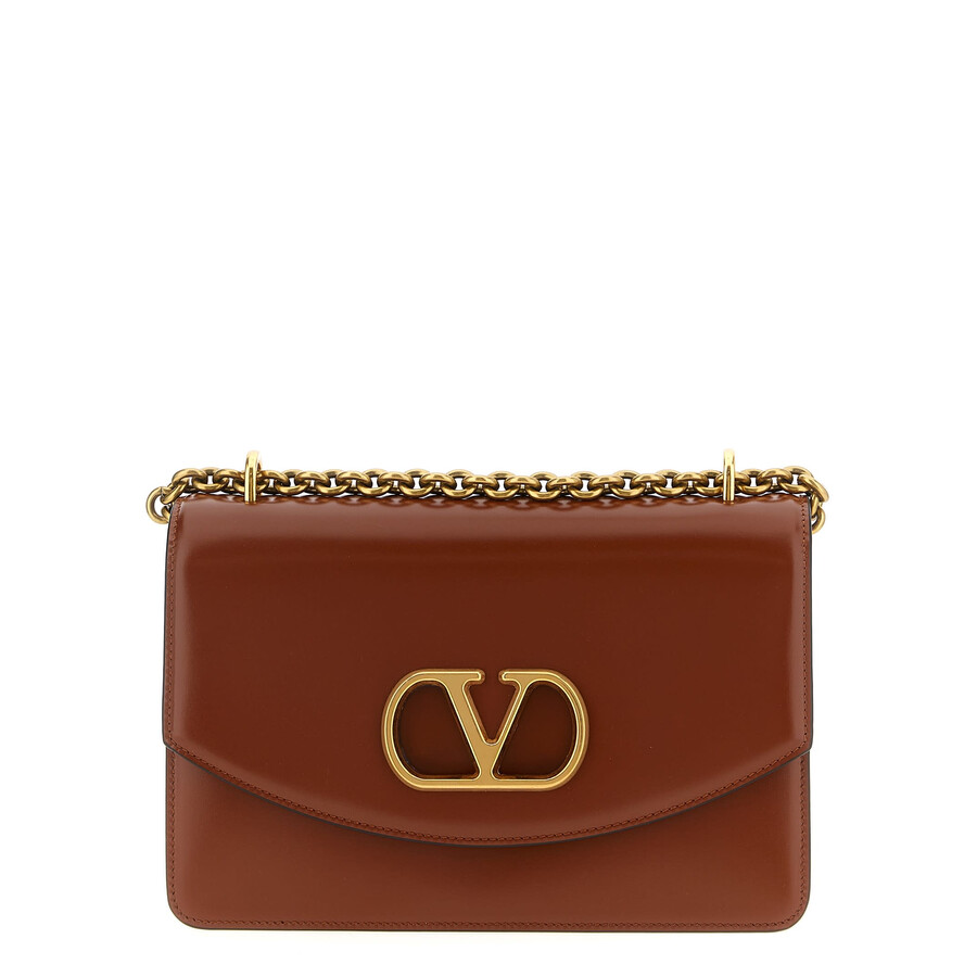 Valentino Garavani Brown Small Vain Shoulder Bag In Wuc Dark Brandy
