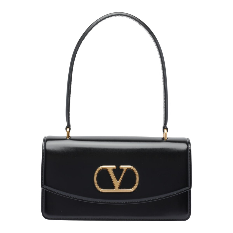 Valentino Vain Bag With Handle In Leather In Black