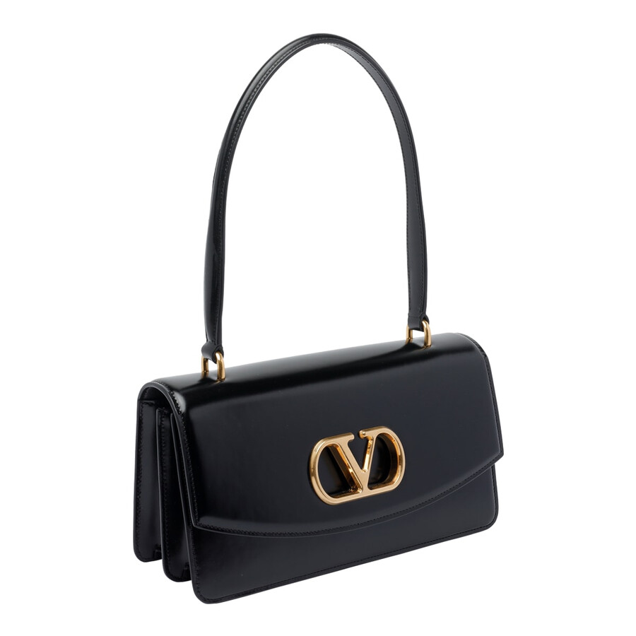 Valentino Vain Bag With Handle In Leather In Black