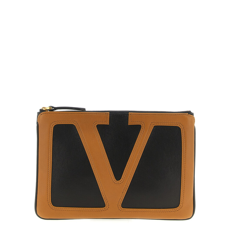 Valentino Garavani Viva Superstar Clutch In Brown