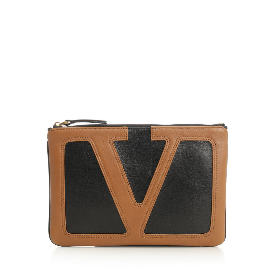 Valentino Garavani Viva Superstar Leather Envelope Clutch Bag In Multi