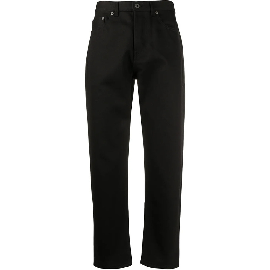 Valentino Garavani Vlogo Cropped Jeans In Black