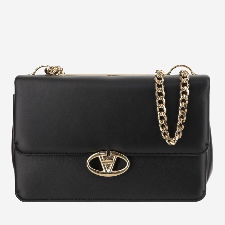Valentino Garavani Vlogo Signature Shoulder Bag In Black