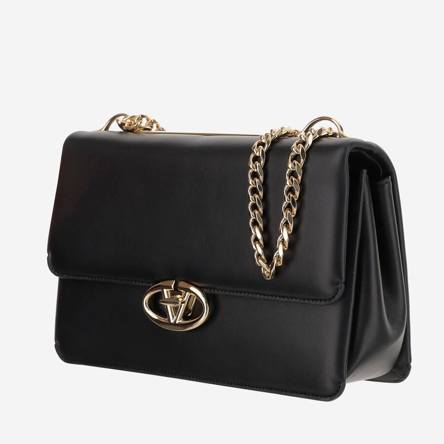 Valentino Garavani Vlogo Signature Shoulder Bag In Black