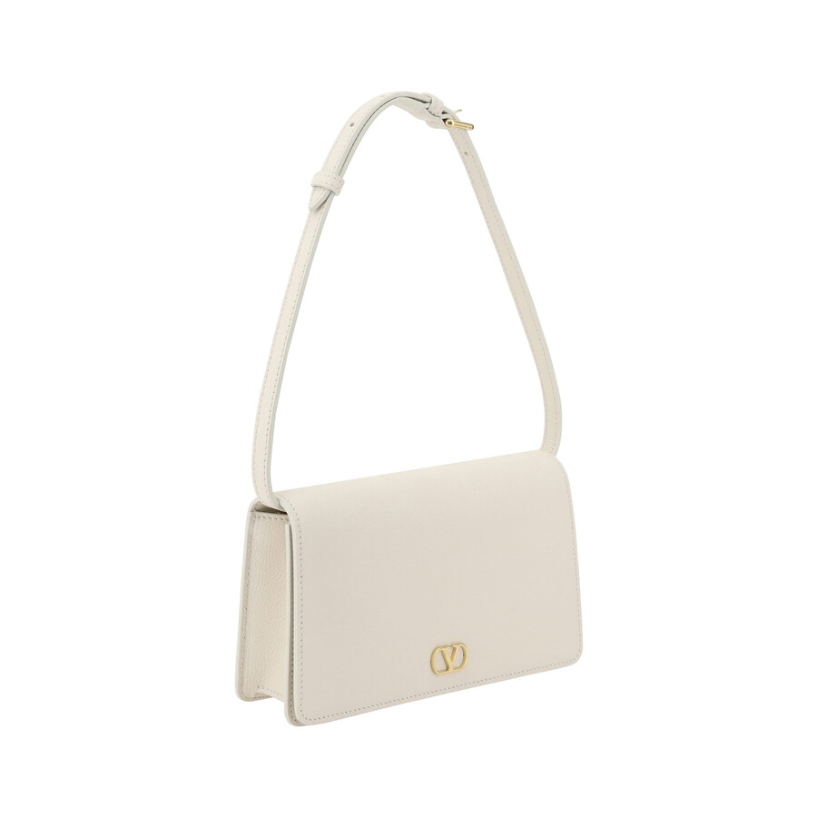 Valentino Garavani Vlogo Shoulder Bag In White