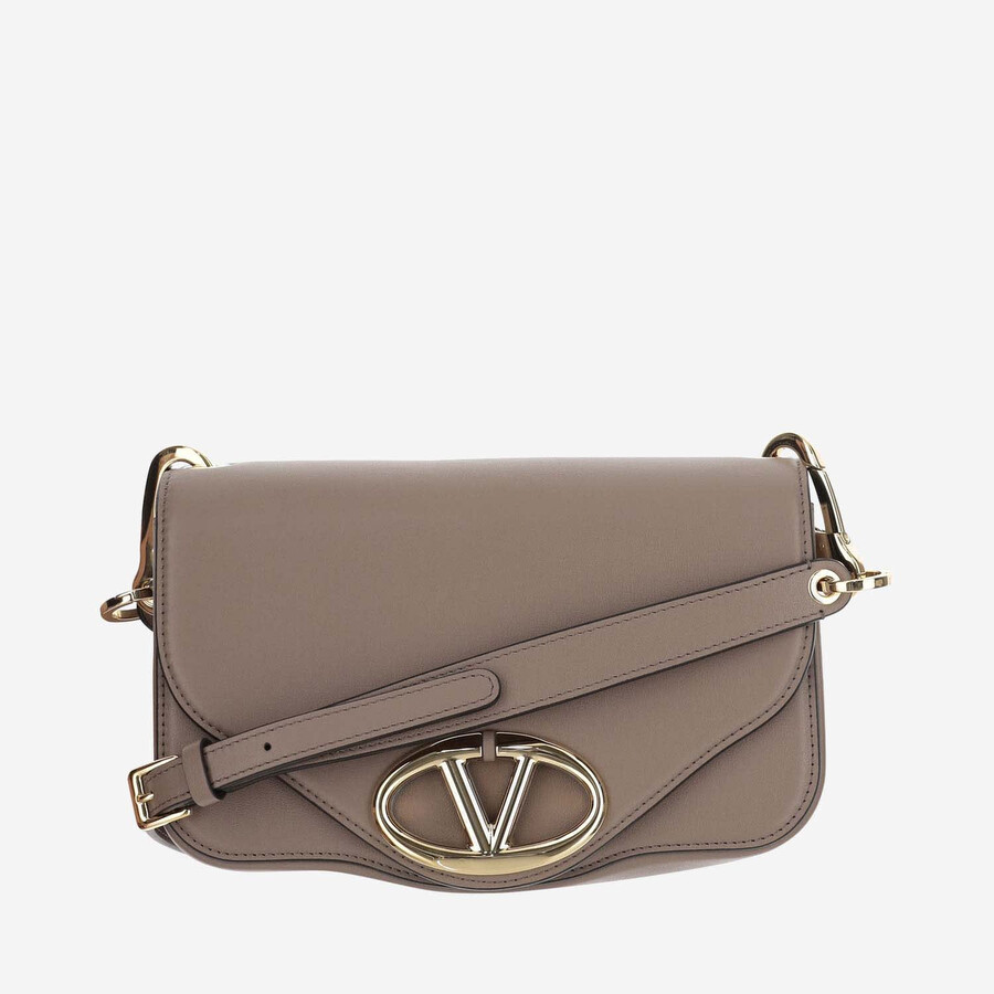 Valentino Garavani Vlogo Signature Messenger Bag In Sand